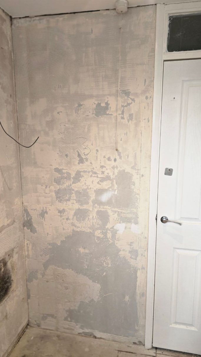 Bathroom cladding before