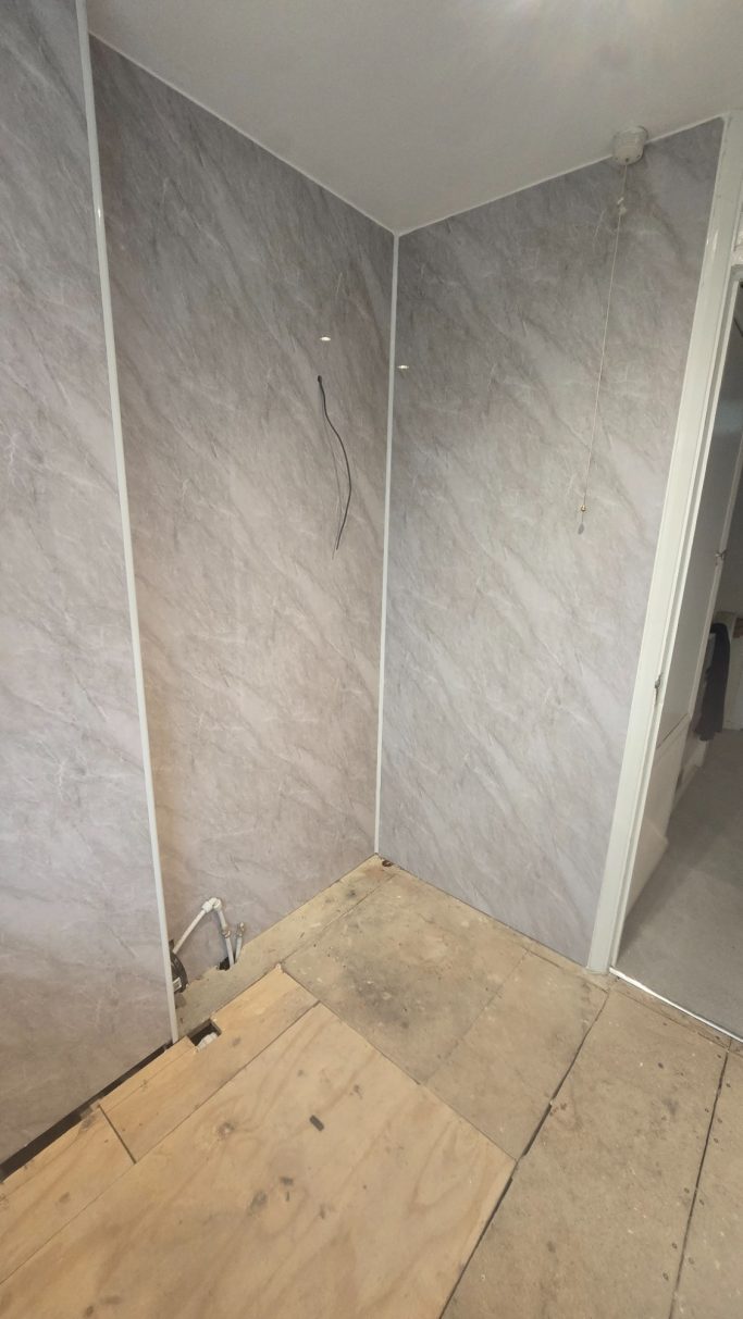 Bathroom cladding after