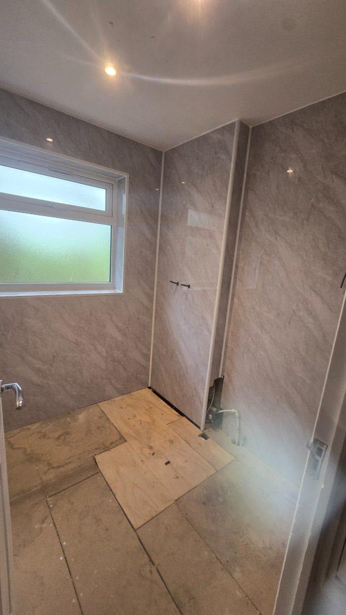 Bathroom cladding after