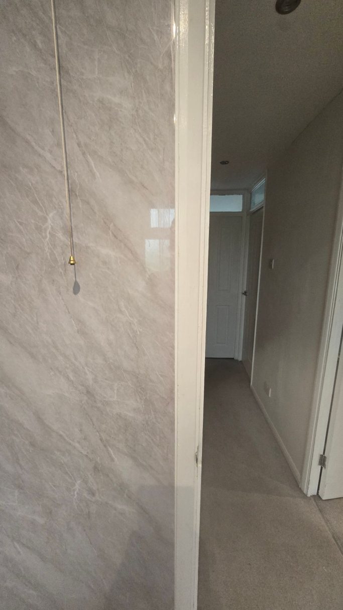 Bathroom cladding after